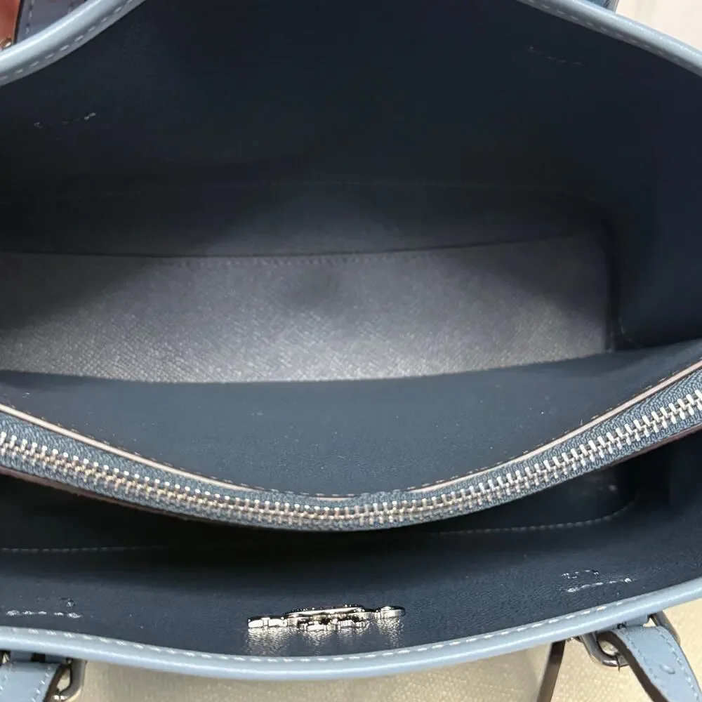 Coach Mollie Tote Bag 25 Signature C Light Blue - Picture 7 of 12